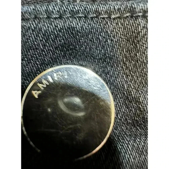 Amiri Leather Patch MX1 Distressed Jeans - Picture 9 of 15